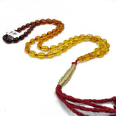 Gradient Amber Olive Shape 7mm mm Islamic Prayer Beads